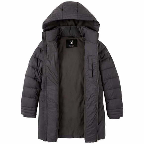 Spyder girl Youth Puffer  Gray  Jacket - Picture 4 of 6